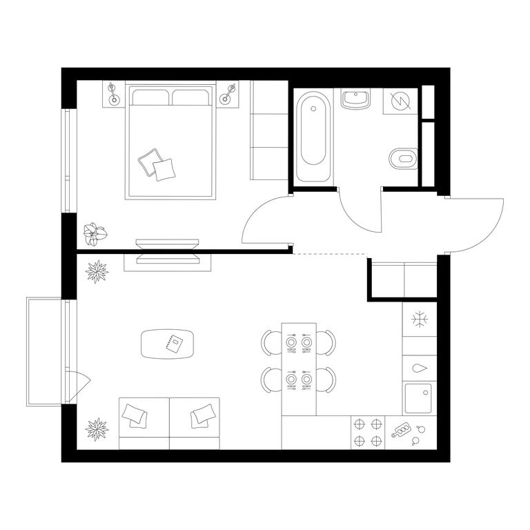 1-BD Apartment Sale, 38.4 sq. m. at Yaroslavskij kvartal, Yaroslavskiy Drive, 116, Korolyov, Moscow Region, Russia #1