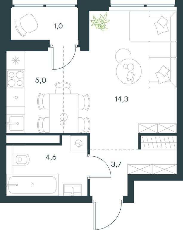 Apartment Sale, 28.6 sq. m. at Gorod V lesu, Gorod V Lesu Residential Complex, Village of Otradnoye, Krasnogorsk Urban District, Moscow Region, Russia #2 Apartment Sale, 28.6 sq. m. at Gorod V lesu, Gorod V Lesu Residential Complex, Village of Otradnoye, Krasnogorsk Urban District, Moscow Region, Russia #2