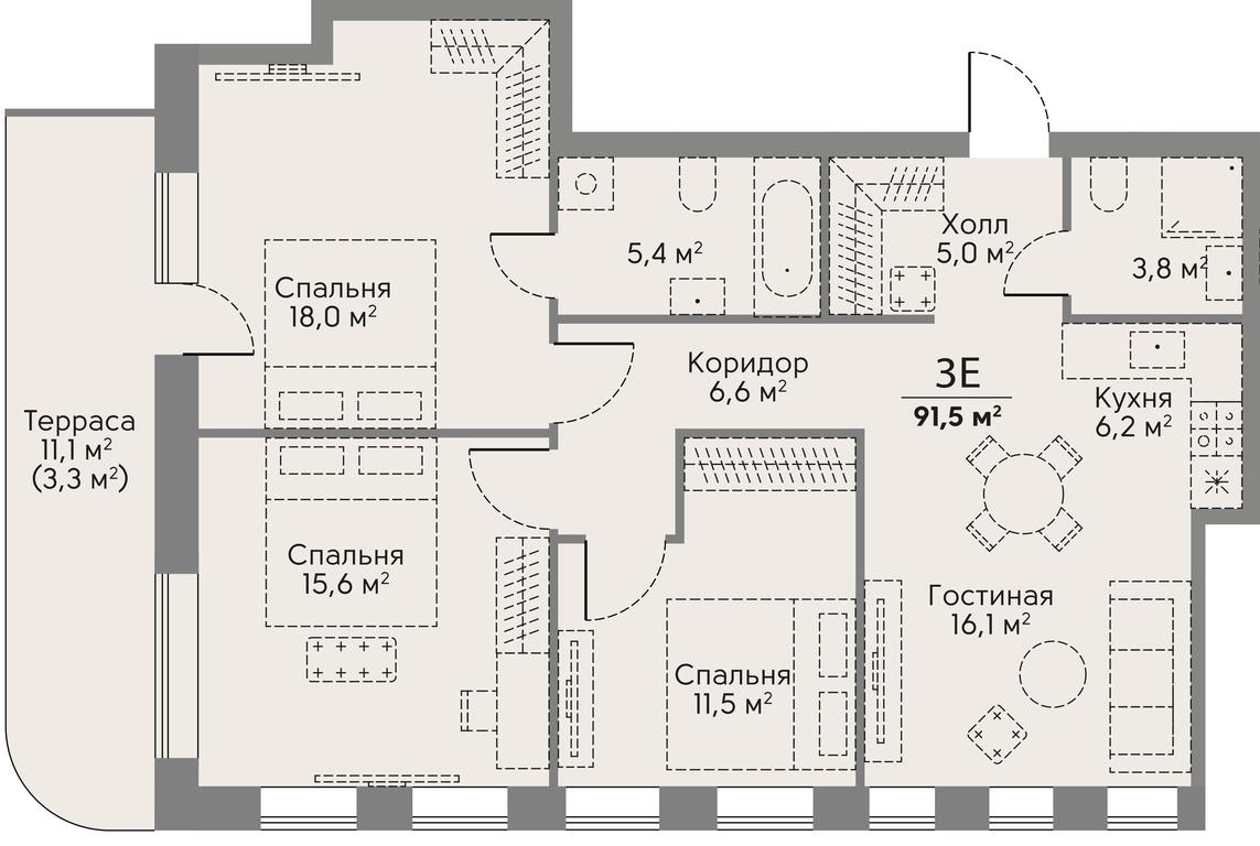 3-BD Apartment Sale, 91.5 sq. m. at Stories, zhiloy kompleks Storis na Mosfilmovskoy, kvartal Kinematograficheskiy, Moscow, Russia #1 3-BD Apartment Sale, 91.5 sq. m. at Stories, zhiloy kompleks Storis na Mosfilmovskoy, kvartal Kinematograficheskiy, Moscow, Russia #1
