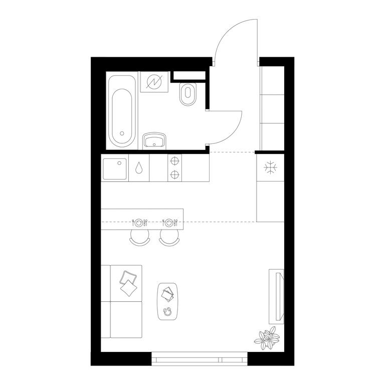 Apartment Sale, 23.7平方米 at Yaroslavskij kvartal, Yaroslavskiy Drive, 116, Korolyov, Moscow Region, Russia #1