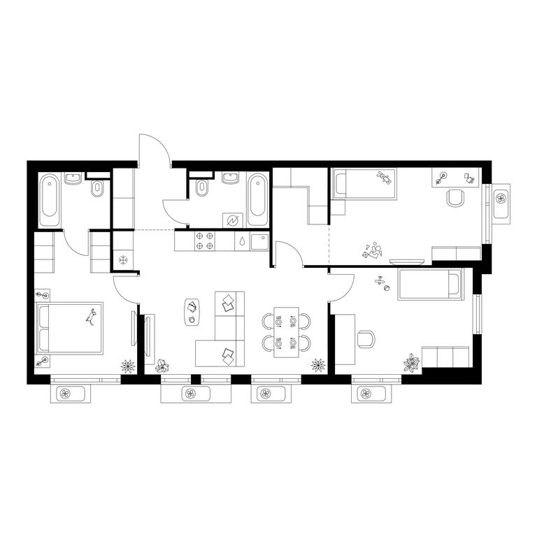 3-BD Apartment Sale, 77.2平方米 at Yaroslavskij kvartal, Yaroslavskiy Drive, 116, Korolyov, Moscow Region, Russia #1 3-BD Apartment Sale, 77.2平方米 at Yaroslavskij kvartal, Yaroslavskiy Drive, 116, Korolyov, Moscow Region, Russia #1
