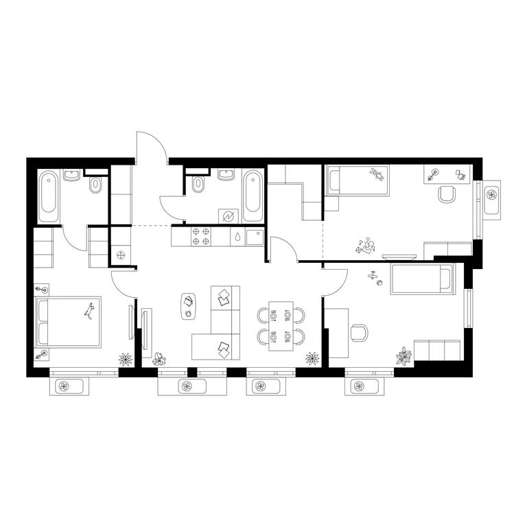 3-BD Apartment Sale, 77.5 sq. m. at Yaroslavskij kvartal, Yaroslavskiy Drive, 116, Korolyov, Moscow Region, Russia #1 3-BD Apartment Sale, 77.5 sq. m. at Yaroslavskij kvartal, Yaroslavskiy Drive, 116, Korolyov, Moscow Region, Russia #1