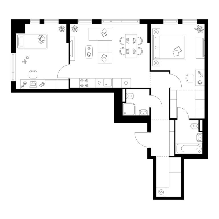 2-BD Apartment Sale, 66.3 sq. m. at Yaroslavskij kvartal, Yaroslavskiy Drive, 116, Korolyov, Moscow Region, Russia #1 2-BD Apartment Sale, 66.3 sq. m. at Yaroslavskij kvartal, Yaroslavskiy Drive, 116, Korolyov, Moscow Region, Russia #1