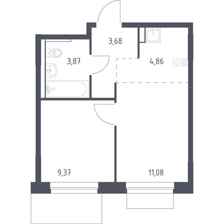 Apartment Sale, 32.86平方米 at Novoe Vnukovo, kvartal № 38, Kokoshkino Settlement, Moscow, Russia #1 Apartment Sale, 32.86平方米 at Novoe Vnukovo, kvartal № 38, Kokoshkino Settlement, Moscow, Russia #1