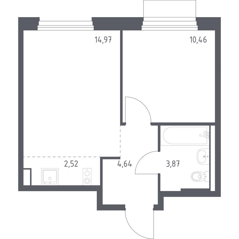 Apartment Sale, 36.46平方米 at Novoe Vnukovo, kvartal № 38, Kokoshkino Settlement, Moscow, Russia #1 Apartment Sale, 36.46平方米 at Novoe Vnukovo, kvartal № 38, Kokoshkino Settlement, Moscow, Russia #1