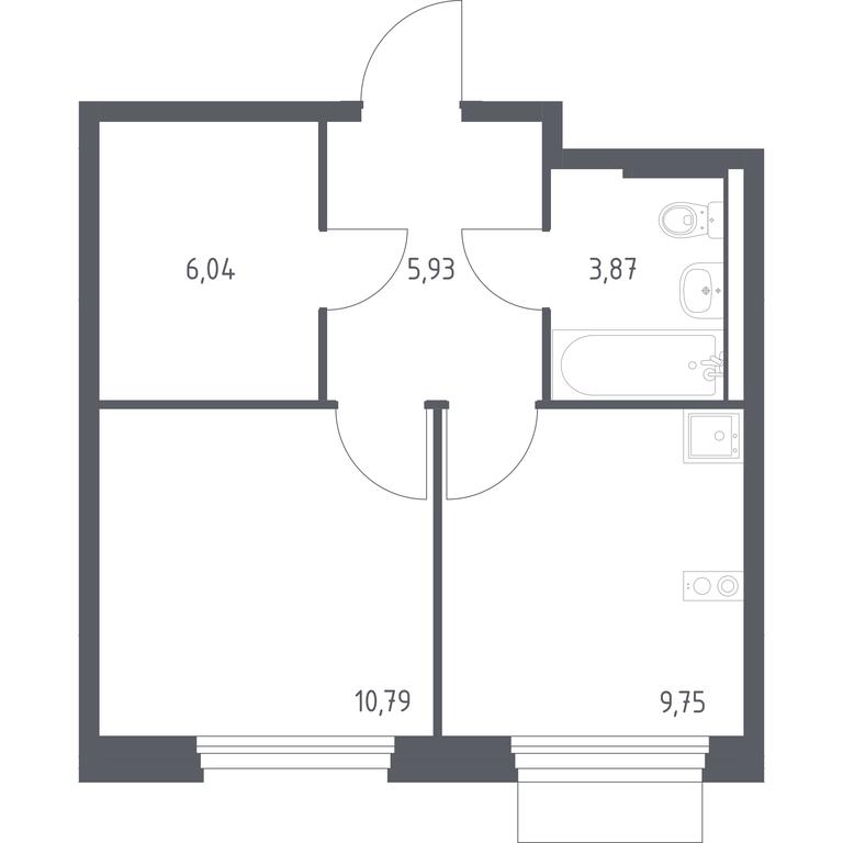 Apartment Sale, 36.38平方米 at Novoe Vnukovo, kvartal № 38, Kokoshkino Settlement, Moscow, Russia #1