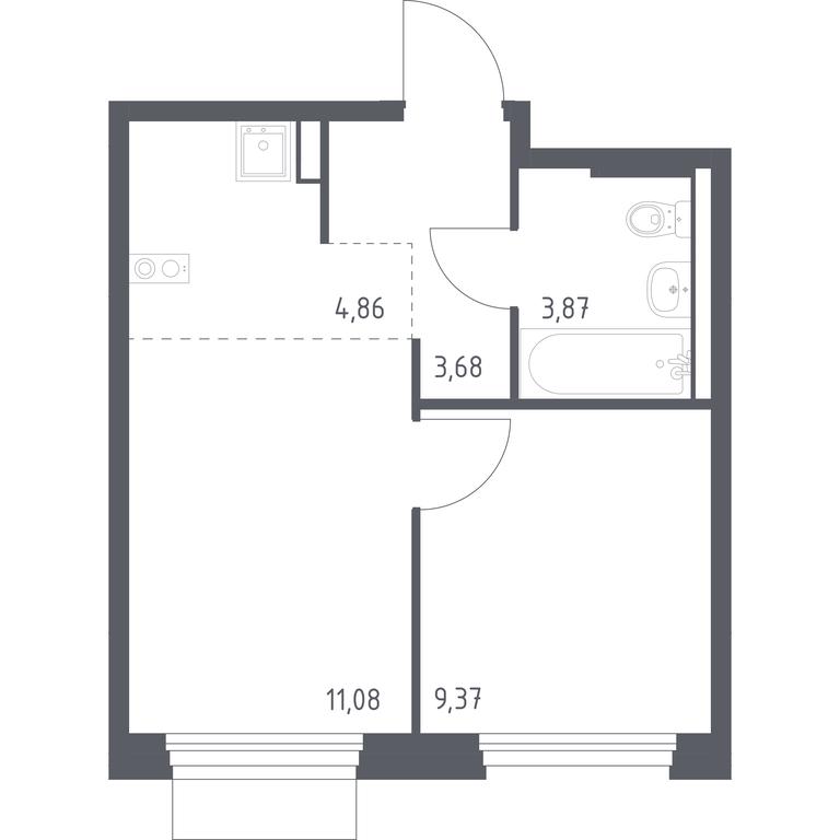 Apartment Sale, 32.86平方米 at Novoe Vnukovo, kvartal № 38, Kokoshkino Settlement, Moscow, Russia #1 Apartment Sale, 32.86平方米 at Novoe Vnukovo, kvartal № 38, Kokoshkino Settlement, Moscow, Russia #1