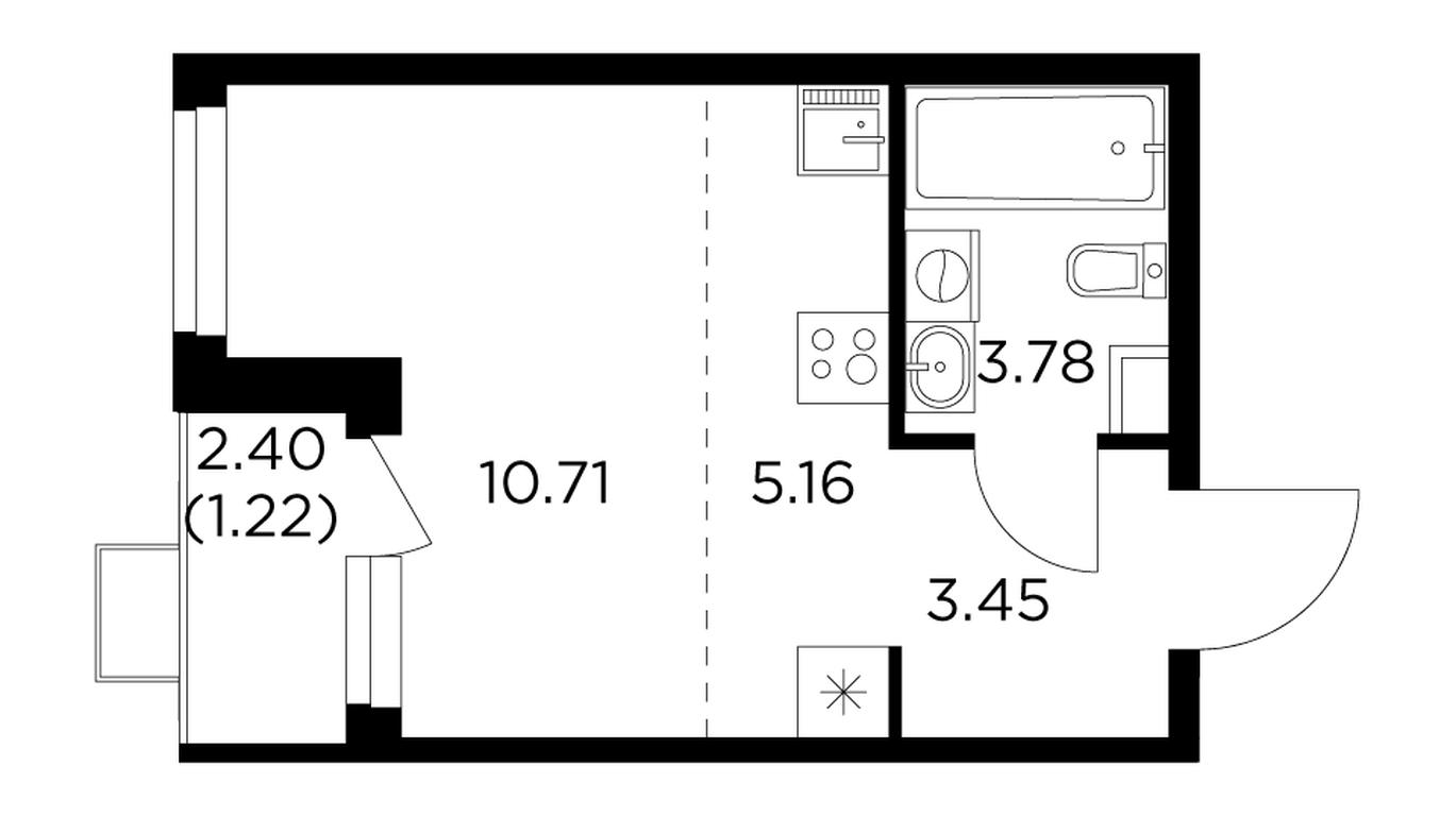 Apartment Sale, 24.3 sq. m. at Novoe Pushkino, mikrorayon Novoye Pushkino, Pushkino, Moscow Region, Russia #1 Apartment Sale, 24.3 sq. m. at Novoe Pushkino, mikrorayon Novoye Pushkino, Pushkino, Moscow Region, Russia #1