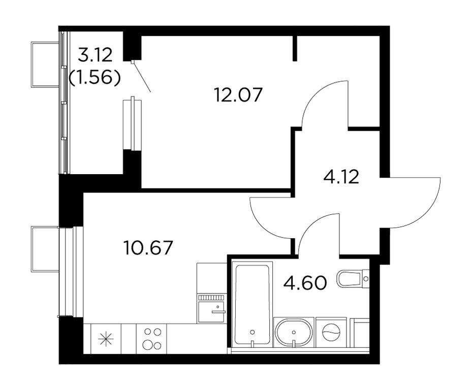 1-BD Apartment Sale, 33.02 sq. m. at Novoe Pushkino, mikrorayon Novoye Pushkino, Pushkino, Moscow Region, Russia #1 1-BD Apartment Sale, 33.02 sq. m. at Novoe Pushkino, mikrorayon Novoye Pushkino, Pushkino, Moscow Region, Russia #1