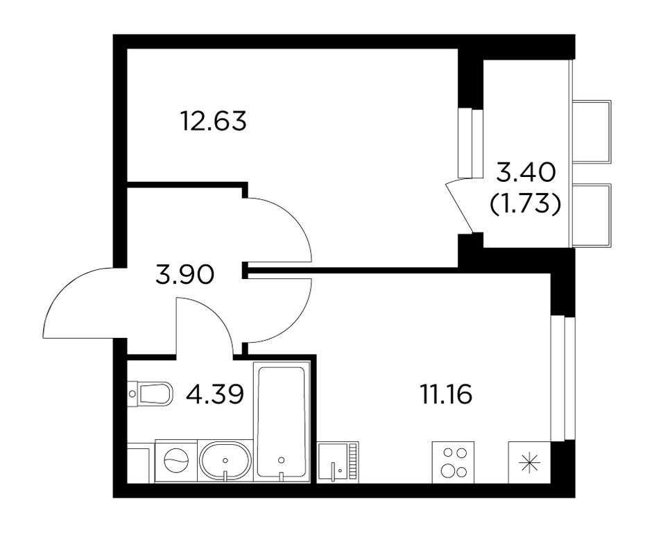 1-BD Apartment Sale, 33.78平方米 at Novoe Pushkino, mikrorayon Novoye Pushkino, Pushkino, Moscow Region, Russia #1 1-BD Apartment Sale, 33.78平方米 at Novoe Pushkino, mikrorayon Novoye Pushkino, Pushkino, Moscow Region, Russia #1