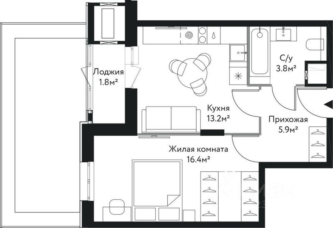 Apartment Sale, 41.1 sq. m. at Bolshaya semerka, Krasnobogatyrskaya Street, Moscow, Russia #1 Apartment Sale, 41.1 sq. m. at Bolshaya semerka, Krasnobogatyrskaya Street, Moscow, Russia #1