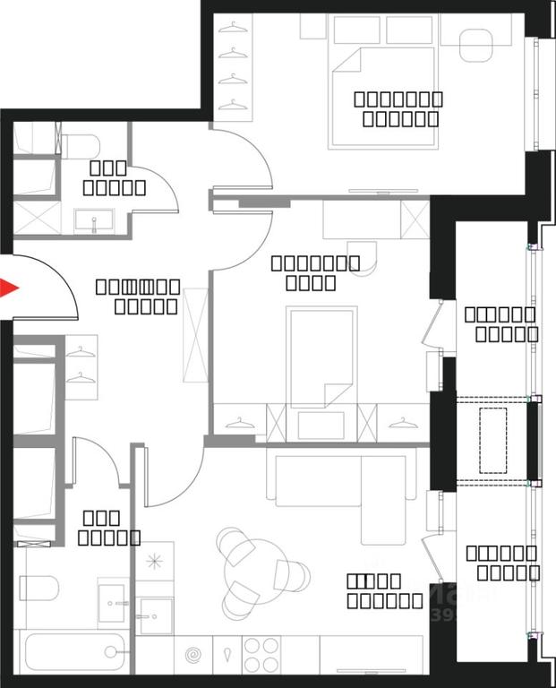 1-BD Apartment Sale, 61.5 sq. m. at Bolshaya semerka, Krasnobogatyrskaya Street, Moscow, Russia #1 1-BD Apartment Sale, 61.5 sq. m. at Bolshaya semerka, Krasnobogatyrskaya Street, Moscow, Russia #1