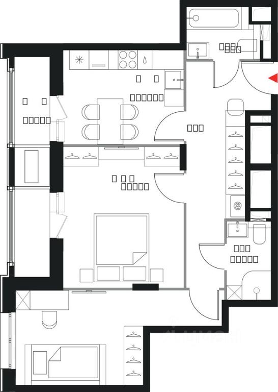 1-BD Apartment Sale, 61.9 sq. m. at Bolshaya semerka, Krasnobogatyrskaya Street, Moscow, Russia #1 1-BD Apartment Sale, 61.9 sq. m. at Bolshaya semerka, Krasnobogatyrskaya Street, Moscow, Russia #1