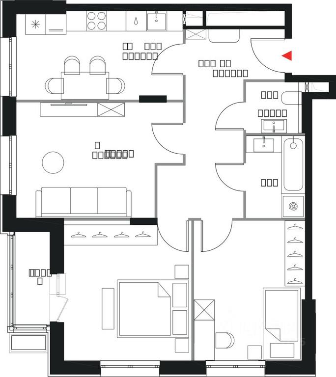 2-BD Apartment Sale, 74.8 sq. m. at Bolshaya semerka, Krasnobogatyrskaya Street, Moscow, Russia #1 2-BD Apartment Sale, 74.8 sq. m. at Bolshaya semerka, Krasnobogatyrskaya Street, Moscow, Russia #1