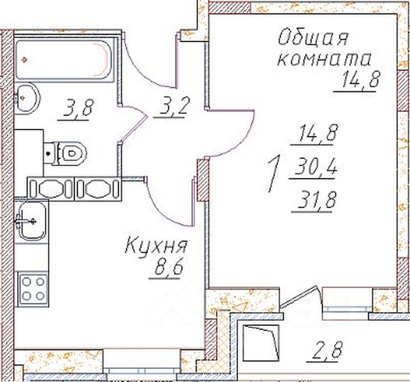 Apartment Sale, 31.7平方米 at POLET-Kupavna, Trudovaya ulitsa, Staraya Kupavna, Bogorodskiy Urban District, Moscow Region, Russia #1 Apartment Sale, 31.7平方米 at POLET-Kupavna, Trudovaya ulitsa, Staraya Kupavna, Bogorodskiy Urban District, Moscow Region, Russia #1