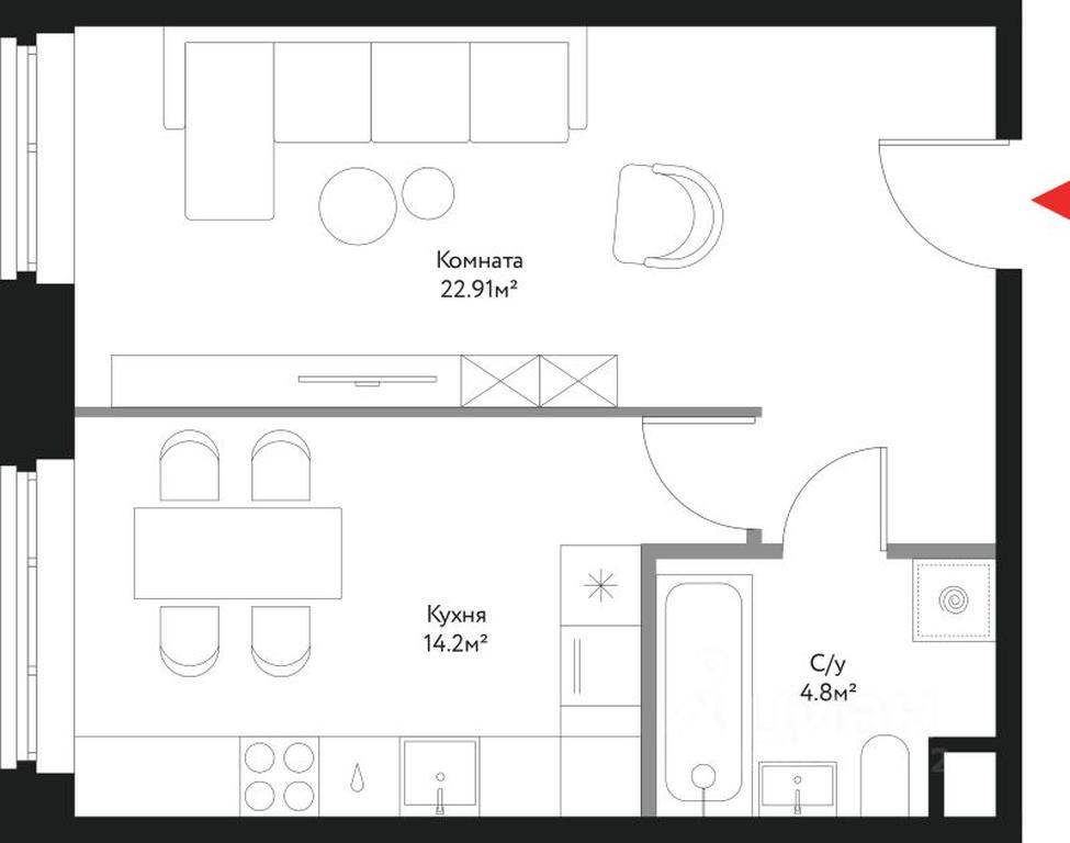 Apartment Sale, 41.91 sq. m. at Vremya, Lermontovskaya Street, 1, Moscow, Russia #1 Apartment Sale, 41.91 sq. m. at Vremya, Lermontovskaya Street, 1, Moscow, Russia #1