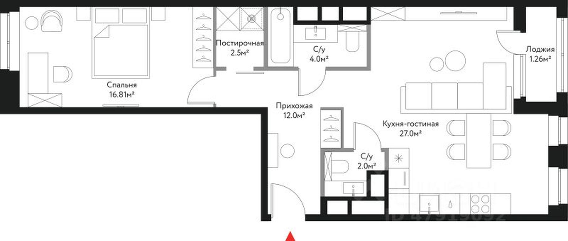 1-BD Apartment Sale, 65.57 sq. m. at Vremya, Lermontovskaya Street, 1, Moscow, Russia #1 1-BD Apartment Sale, 65.57 sq. m. at Vremya, Lermontovskaya Street, 1, Moscow, Russia #1