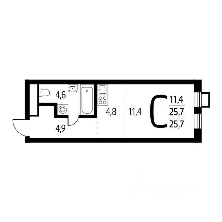 Apartment Sale, 25.7平方米 at Novye Vatutinki, mkr Tsentralny, 2nd Novovatutinskaya Street, Desyonovskoye Settlement, Moscow, Russia #1 Apartment Sale, 25.7平方米 at Novye Vatutinki, mkr Tsentralny, 2nd Novovatutinskaya Street, Desyonovskoye Settlement, Moscow, Russia #1