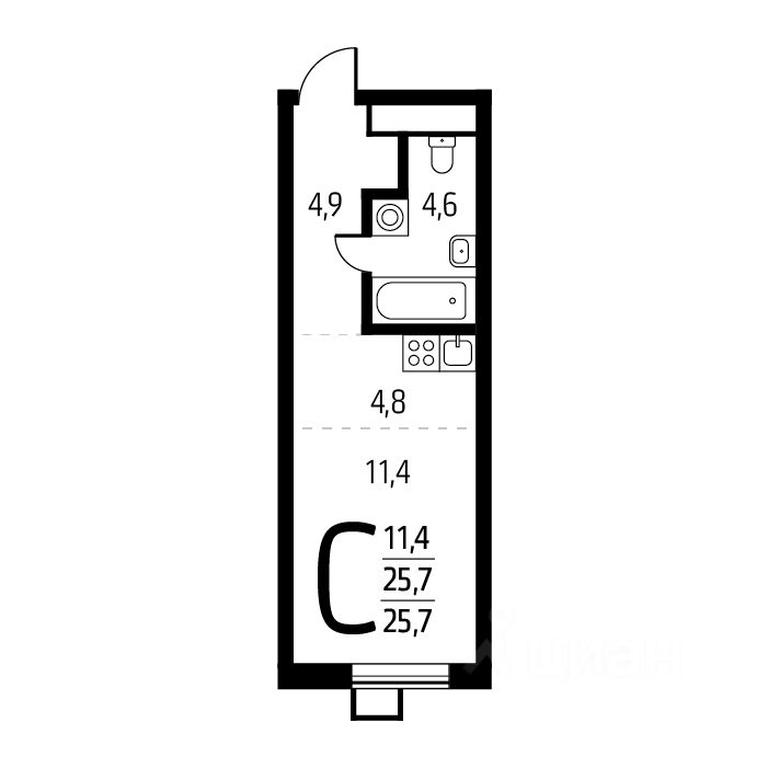 Apartment Sale, 25.7 sq. m. at Novye Vatutinki, mkr Tsentralny, 2nd Novovatutinskaya Street, Desyonovskoye Settlement, Moscow, Russia #1 Apartment Sale, 25.7 sq. m. at Novye Vatutinki, mkr Tsentralny, 2nd Novovatutinskaya Street, Desyonovskoye Settlement, Moscow, Russia #1