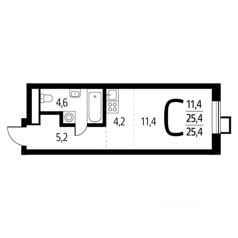 Apartment Sale, 25.4 sq. m. at Novye Vatutinki, mkr Tsentralny, 2nd Novovatutinskaya Street, Desyonovskoye Settlement, Moscow, Russia #1 Apartment Sale, 25.4 sq. m. at Novye Vatutinki, mkr Tsentralny, 2nd Novovatutinskaya Street, Desyonovskoye Settlement, Moscow, Russia #1