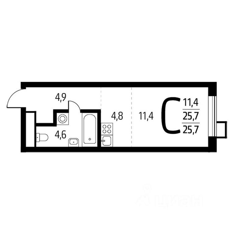 Apartment Sale, 25.7平方米 at Novye Vatutinki, mkr Tsentralny, 2nd Novovatutinskaya Street, Desyonovskoye Settlement, Moscow, Russia #1 Apartment Sale, 25.7平方米 at Novye Vatutinki, mkr Tsentralny, 2nd Novovatutinskaya Street, Desyonovskoye Settlement, Moscow, Russia #1