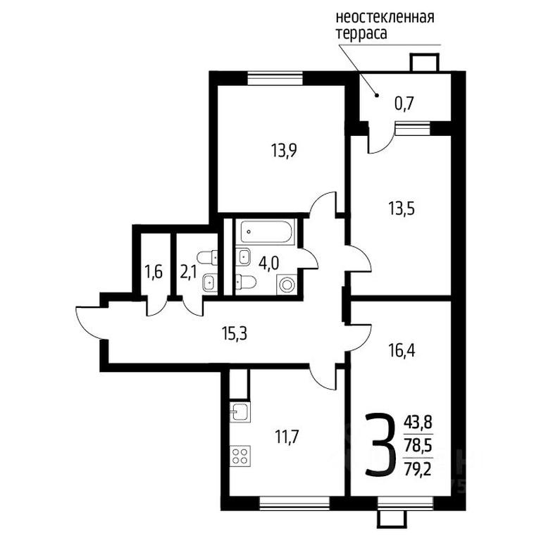 2-BD Apartment Sale, 79.2平方米 at Novye Vatutinki, mkr Tsentralny, 2nd Novovatutinskaya Street, Desyonovskoye Settlement, Moscow, Russia #1 2-BD Apartment Sale, 79.2平方米 at Novye Vatutinki, mkr Tsentralny, 2nd Novovatutinskaya Street, Desyonovskoye Settlement, Moscow, Russia #1