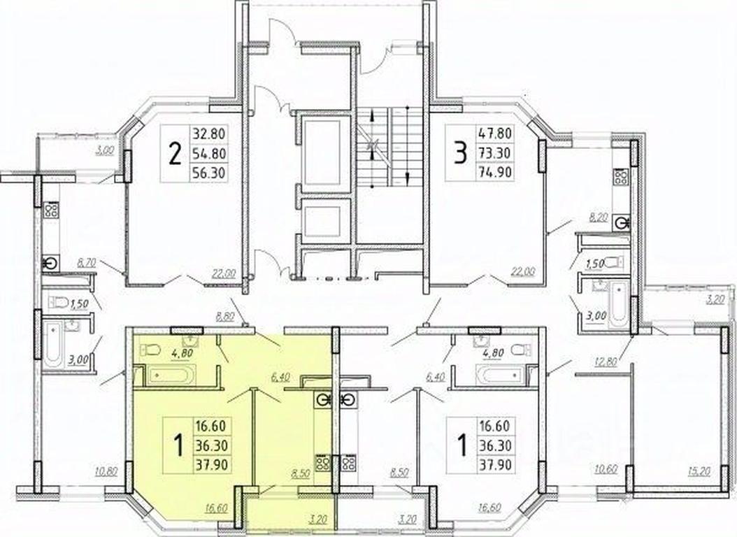 Apartment Sale, 37.2平方米 at Vostochny, 3-y mikrorayon, rayon Vostochny, Zvenigorod, Odintsovskiy Urban District, Moscow Region, Russia #1