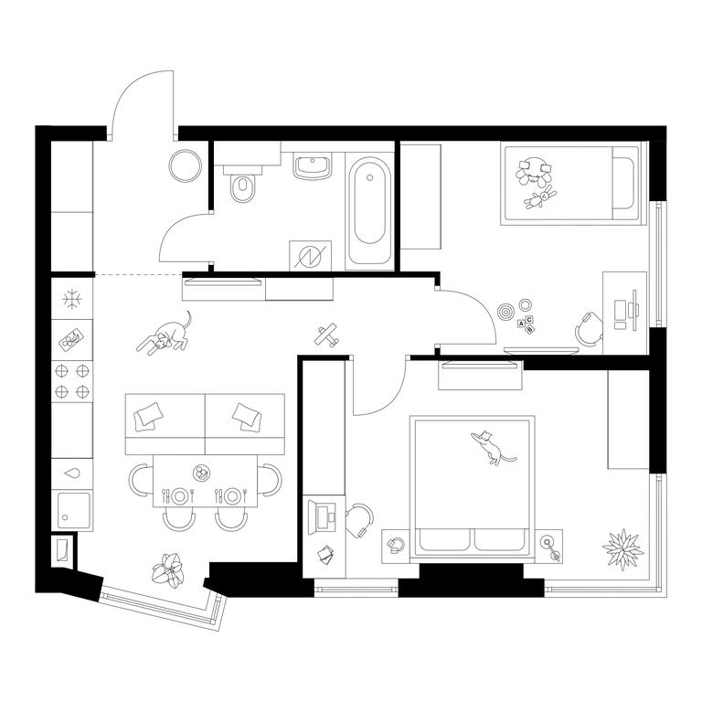 2-BD Apartment Sale, 51.9 sq. m. at Kronshtadtskiy 9, Kronshtadtsky Boulevard, 9с21, Moscow, Russia #1 2-BD Apartment Sale, 51.9 sq. m. at Kronshtadtskiy 9, Kronshtadtsky Boulevard, 9с21, Moscow, Russia #1