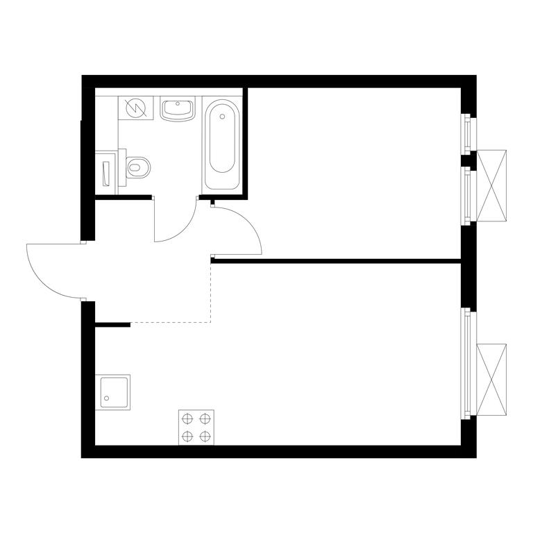 1-BD Apartment Sale, 35.9 sq. m. at Vtoroy Nagatinskiy, 2nd Nagatinsky Drive, 2к1, Moscow, Russia #1 1-BD Apartment Sale, 35.9 sq. m. at Vtoroy Nagatinskiy, 2nd Nagatinsky Drive, 2к1, Moscow, Russia #1