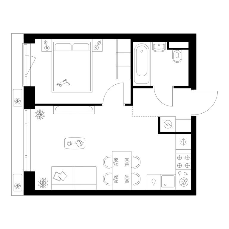 1-BD Apartment Sale, 33.2 sq. m. at Kavkazskiy Bulvar 51, Kavkazsky Boulevard, 51с3, Moscow, Russia #1 1-BD Apartment Sale, 33.2 sq. m. at Kavkazskiy Bulvar 51, Kavkazsky Boulevard, 51с3, Moscow, Russia #1