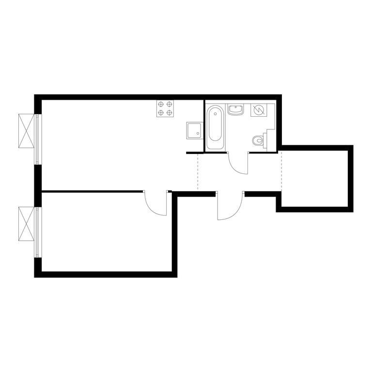 1-BD Apartment Sale, 43.5平方米 at Liublinskiy Park, Lyublinskaya Street, 78к2, Moscow, Russia #1 1-BD Apartment Sale, 43.5平方米 at Liublinskiy Park, Lyublinskaya Street, 78к2, Moscow, Russia #1