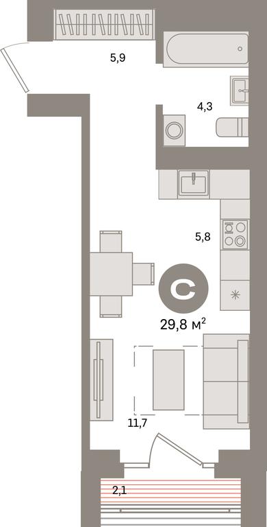 Apartment Sale, 29.8平方米 at Kvartal Metronom, Tagilskaya Street, Moscow, Russia #1 Apartment Sale, 29.8平方米 at Kvartal Metronom, Tagilskaya Street, Moscow, Russia #1