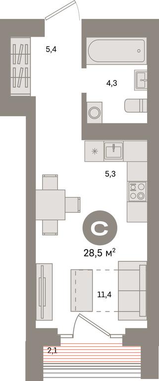Продажа квартиры, 28,5 м² в ЖК «Квартал Метроном», Тагильская улица, Москва, Россия #1 Продажа квартиры, 28,5 м² в ЖК «Квартал Метроном», Тагильская улица, Москва, Россия #1