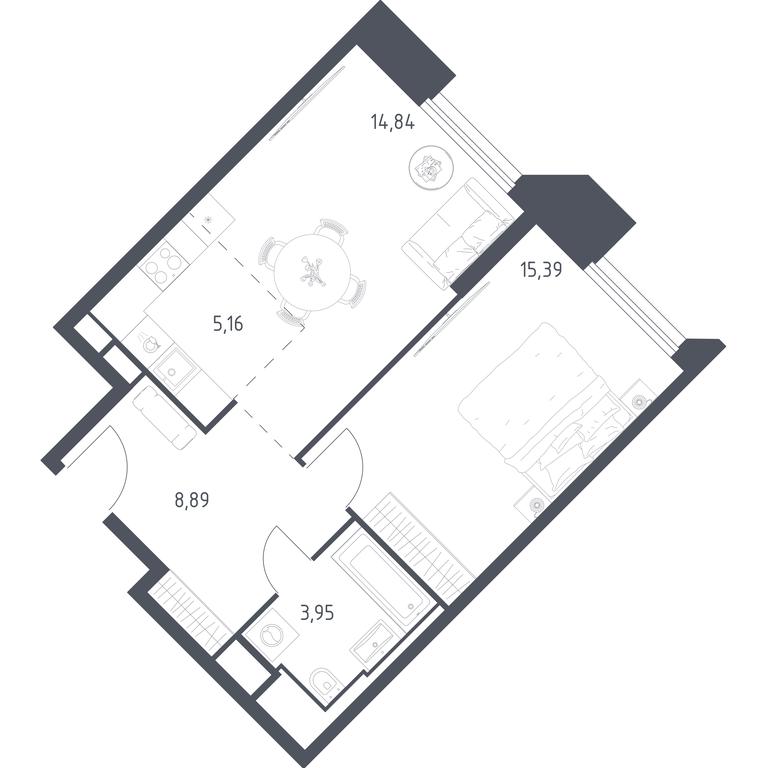 Apartment Sale, 48.23 sq. m. at Sputnik, Lipovoy Roschi Street, 1к4, derevnya Razdory, Odintsovskiy City District, Moscow Region, Russia #1 Apartment Sale, 48.23 sq. m. at Sputnik, Lipovoy Roschi Street, 1к4, derevnya Razdory, Odintsovskiy City District, Moscow Region, Russia #1