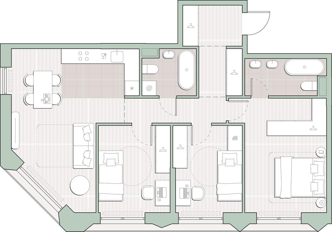3-BD Apartment Sale, 79.7 sq. m. at Sreda na Lobachevskogo, Ochakovskoye Highway, Moscow, Russia #1 3-BD Apartment Sale, 79.7 sq. m. at Sreda na Lobachevskogo, Ochakovskoye Highway, Moscow, Russia #1