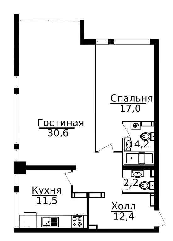 2-BD Apartment Sale, 80.5 sq. m. at ONYX Deluxe, Khersonskaya Street, 43к5, Moscow, Russia #2 2-BD Apartment Sale, 80.5 sq. m. at ONYX Deluxe, Khersonskaya Street, 43к5, Moscow, Russia #2