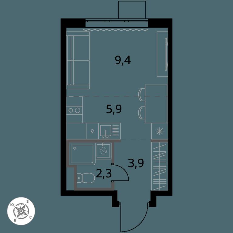 Apartment Sale, 21.5 sq. m. at Pervy Donskoj, zhiloy mikrorayon Sapronovo, derevnya Sapronovo, Leninskiy City District, Moscow Region, Russia #1 Apartment Sale, 21.5 sq. m. at Pervy Donskoj, zhiloy mikrorayon Sapronovo, derevnya Sapronovo, Leninskiy City District, Moscow Region, Russia #1