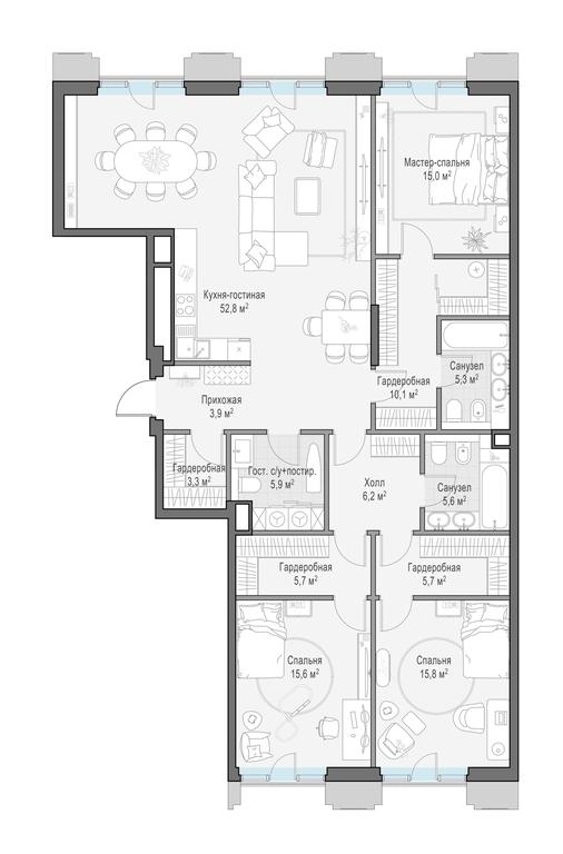 3-BD Apartment Sale, 152.9 sq. m. at Tishinskiy bulvar, Gruzinsky Val Street, 10, Moscow, Russia #1 3-BD Apartment Sale, 152.9 sq. m. at Tishinskiy bulvar, Gruzinsky Val Street, 10, Moscow, Russia #1