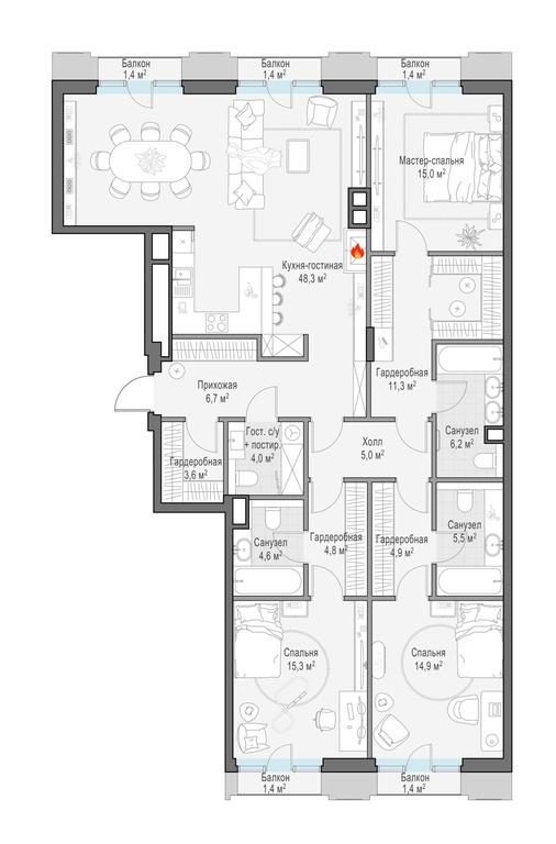 3-BD Apartment Sale, 153.7 sq. m. at Tishinskiy bulvar, Gruzinsky Val Street, 10, Moscow, Russia #1 3-BD Apartment Sale, 153.7 sq. m. at Tishinskiy bulvar, Gruzinsky Val Street, 10, Moscow, Russia #1