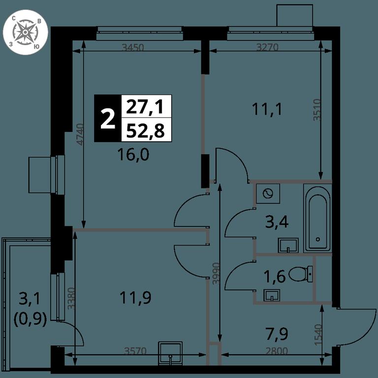 2-BD Apartment Sale, 52.8 sq. m. at Pervy Donskoj, zhiloy mikrorayon Sapronovo, derevnya Sapronovo, Leninskiy City District, Moscow Region, Russia #2 2-BD Apartment Sale, 52.8 sq. m. at Pervy Donskoj, zhiloy mikrorayon Sapronovo, derevnya Sapronovo, Leninskiy City District, Moscow Region, Russia #2