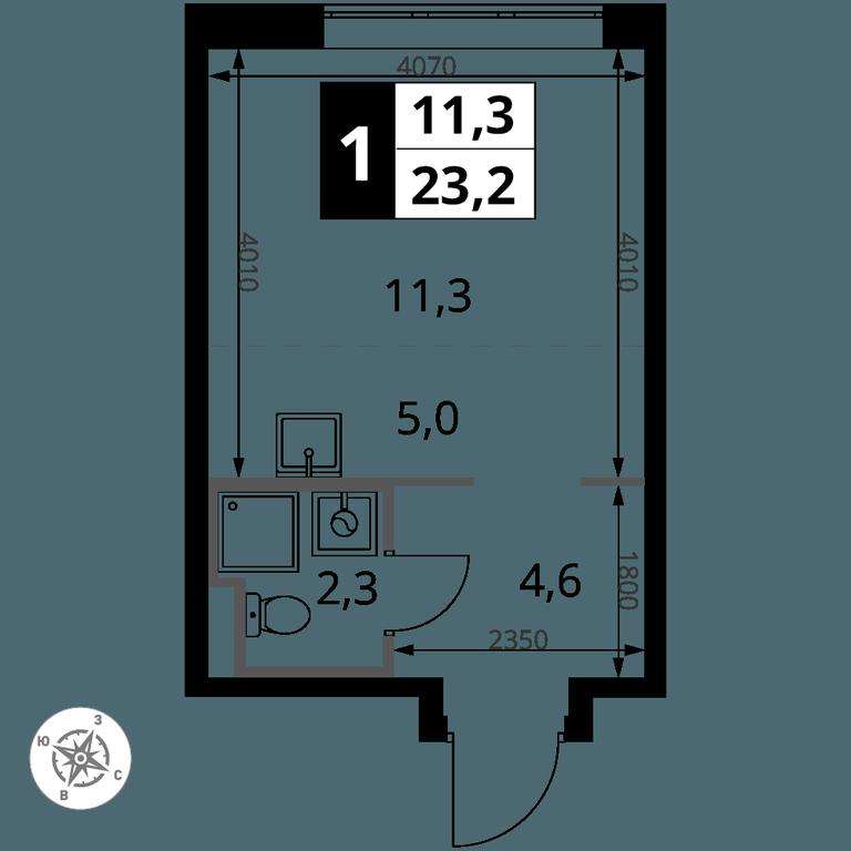 Apartment Sale, 23.2 sq. m. at Pervy Donskoj, zhiloy mikrorayon Sapronovo, derevnya Sapronovo, Leninskiy City District, Moscow Region, Russia #2 Apartment Sale, 23.2 sq. m. at Pervy Donskoj, zhiloy mikrorayon Sapronovo, derevnya Sapronovo, Leninskiy City District, Moscow Region, Russia #2