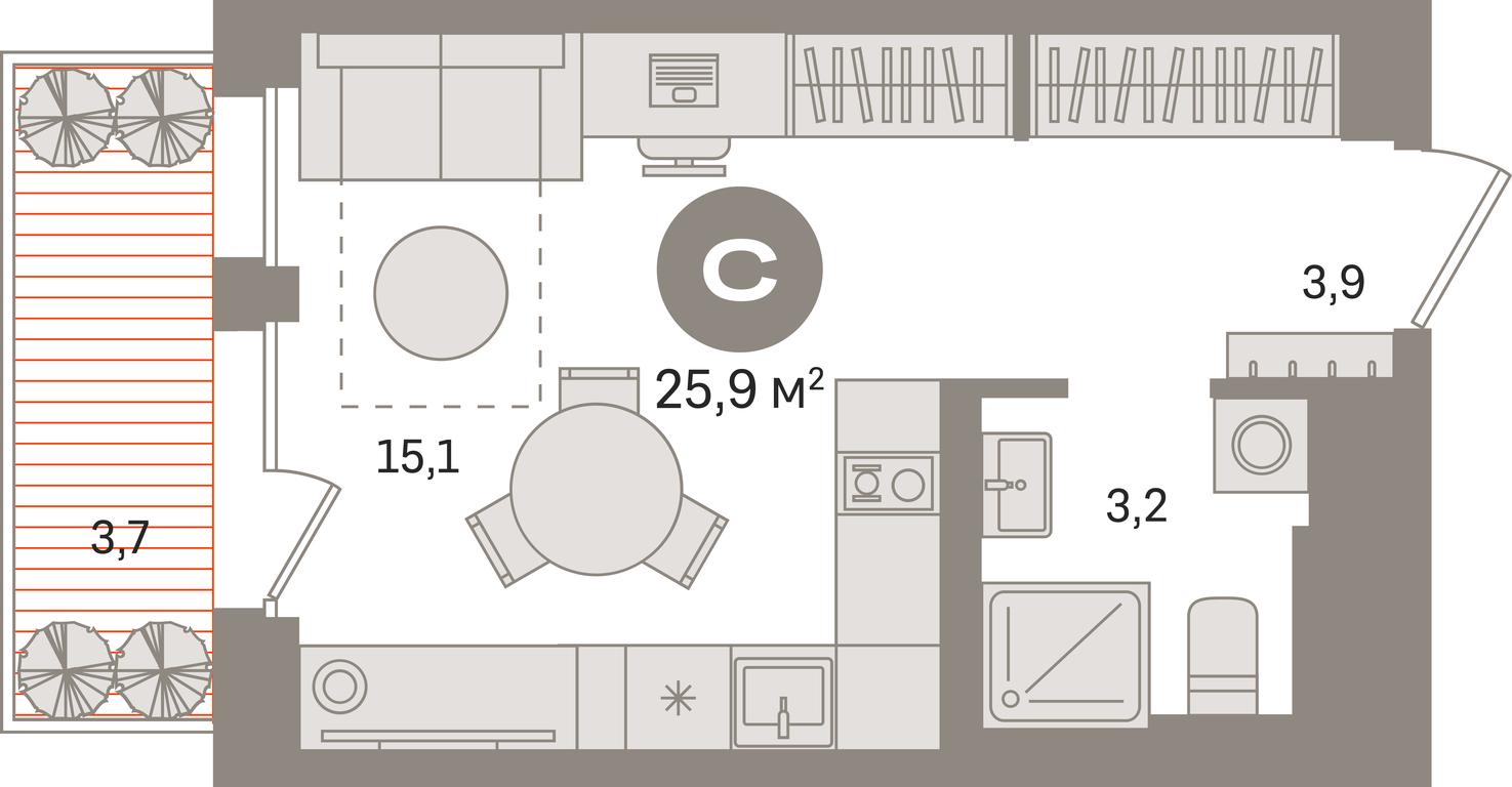 Apartment Sale, 25.9 sq. m. at Kvartal Gercena, zhiloy kompleks Kvartal Gertsena, Moscow, Russia #1 Apartment Sale, 25.9 sq. m. at Kvartal Gercena, zhiloy kompleks Kvartal Gertsena, Moscow, Russia #1