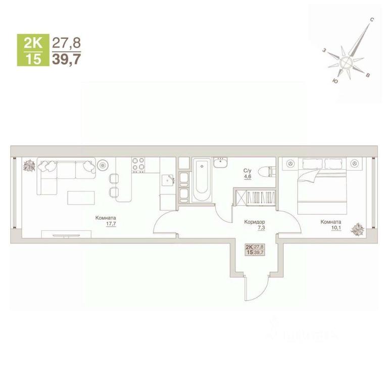 1-BD Apartment Sale, 39.7平方米 at Apart-kompleks VLIuBERTsY, 8 Marta Street, Lyubertsy, Moscow Region, Russia #1 1-BD Apartment Sale, 39.7平方米 at Apart-kompleks VLIuBERTsY, 8 Marta Street, Lyubertsy, Moscow Region, Russia #1