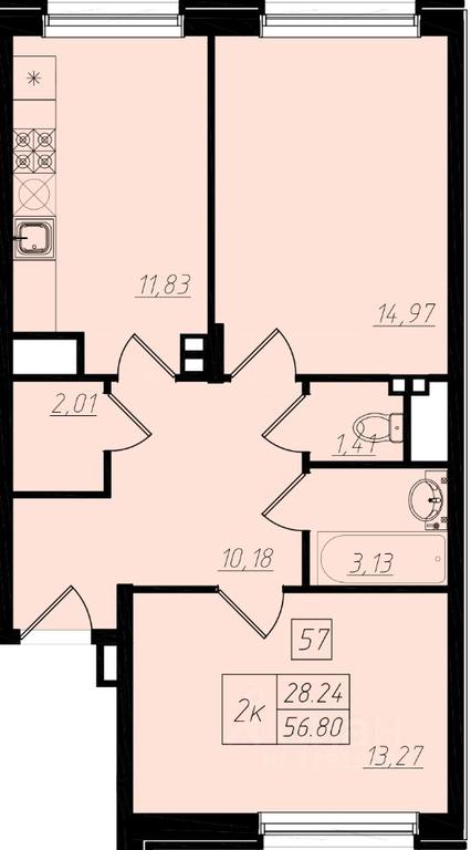1-BD Apartment Sale, 56.9平方米 at Bristol, Shekspira Street, Moskovskiy Settlement, Moscow, Russia #1 1-BD Apartment Sale, 56.9平方米 at Bristol, Shekspira Street, Moskovskiy Settlement, Moscow, Russia #1