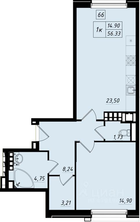 Apartment Sale, 56.4平方米 at Bristol, Shekspira Street, Moskovskiy Settlement, Moscow, Russia #1 Apartment Sale, 56.4平方米 at Bristol, Shekspira Street, Moskovskiy Settlement, Moscow, Russia #1