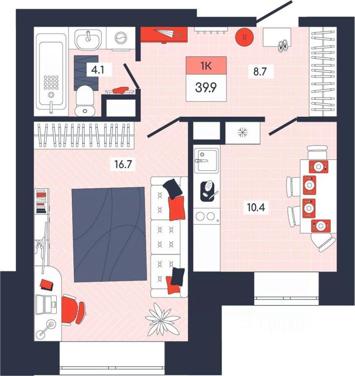 Apartment Sale, 39.9 sq. m. at Feniks, Tverskaya Street, Dubna, Moscow Region, Russia #1 Apartment Sale, 39.9 sq. m. at Feniks, Tverskaya Street, Dubna, Moscow Region, Russia #1