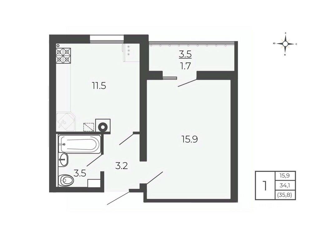 Продажа квартиры, 35,8 м² в ЖК «Новый Благодар», 2-й Шаховской проезд, Волоколамск, Московская область, Россия #1 Продажа квартиры, 35,8 м² в ЖК «Новый Благодар», 2-й Шаховской проезд, Волоколамск, Московская область, Россия #1