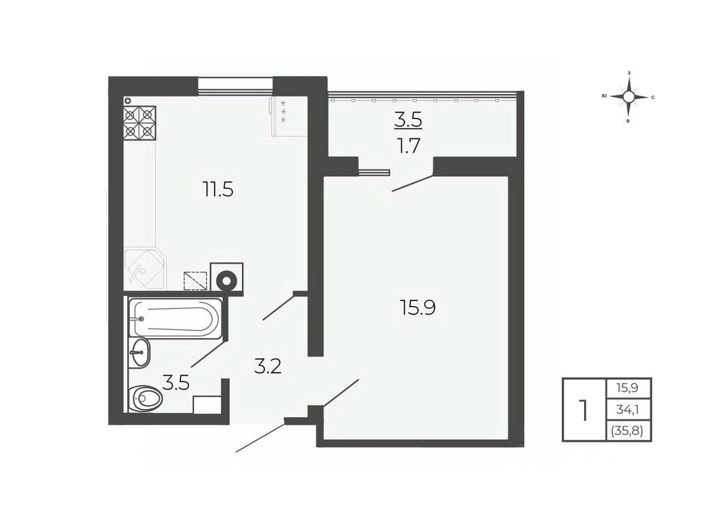 Apartment Sale, 35.8 sq. m. at Novy Blagodar, 2-y Shakhovskoy proyezd, Volokolamsk, Moscow Region, Russia #1 Apartment Sale, 35.8 sq. m. at Novy Blagodar, 2-y Shakhovskoy proyezd, Volokolamsk, Moscow Region, Russia #1
