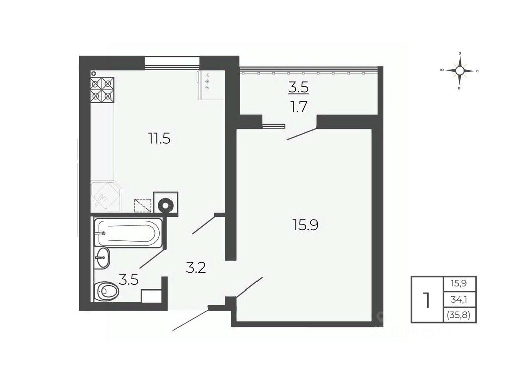 Apartment Sale, 35.8 sq. m. at Novy Blagodar, 2-y Shakhovskoy proyezd, Volokolamsk, Moscow Region, Russia #1 Apartment Sale, 35.8 sq. m. at Novy Blagodar, 2-y Shakhovskoy proyezd, Volokolamsk, Moscow Region, Russia #1