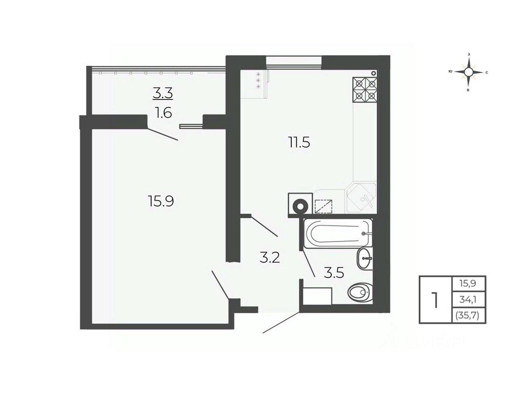 Apartment Sale, 35.7 sq. m. at Novy Blagodar, 2-y Shakhovskoy proyezd, Volokolamsk, Moscow Region, Russia #1 Apartment Sale, 35.7 sq. m. at Novy Blagodar, 2-y Shakhovskoy proyezd, Volokolamsk, Moscow Region, Russia #1